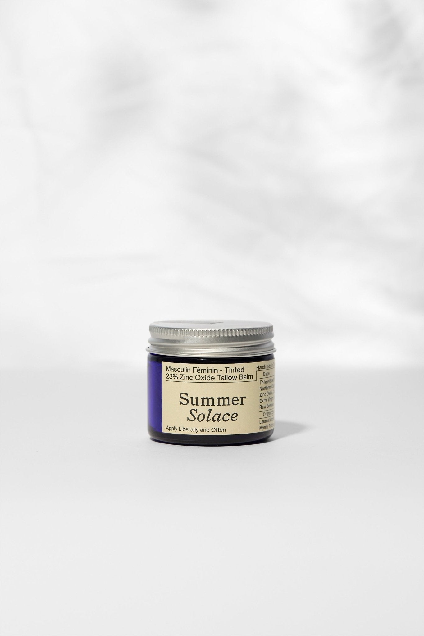 23% Non-Nano Zinc (USP) Tinted Tallow Balm | Deodorant Benefits | Scented